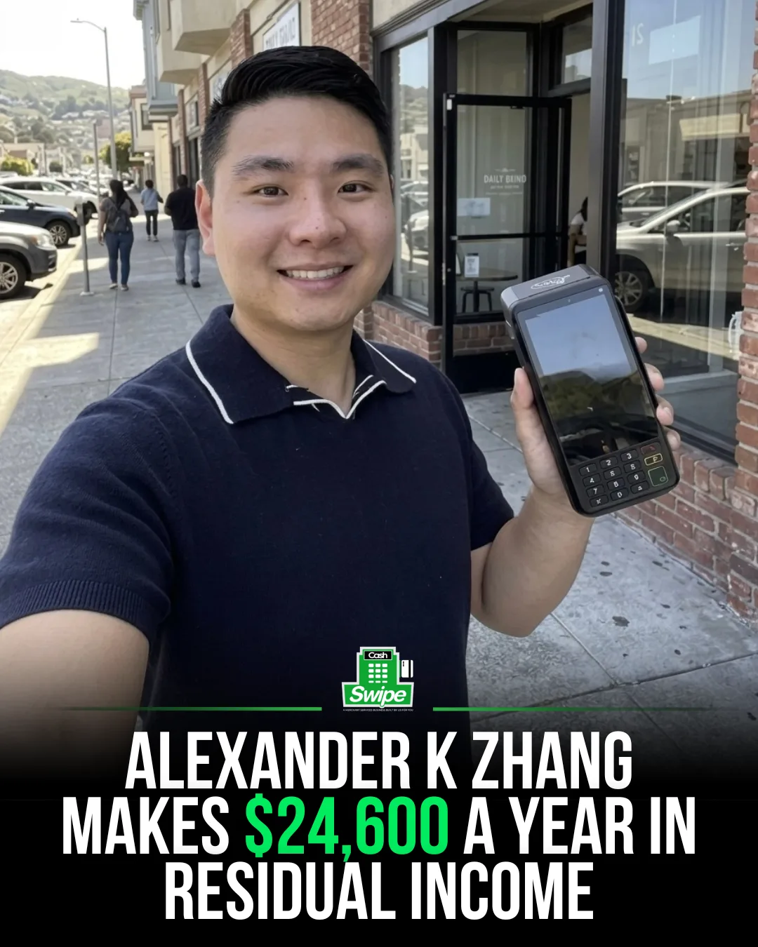Alexander K Z., Cashswipe operator