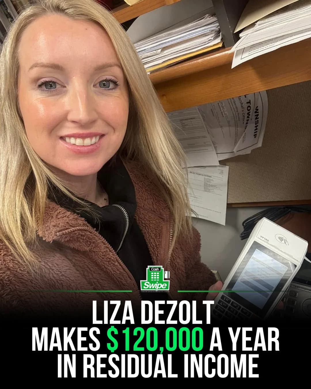 Liza D., Cashswipe operator